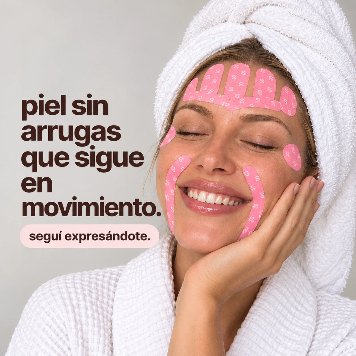 Piel sin arrugas que sigue en movimiento