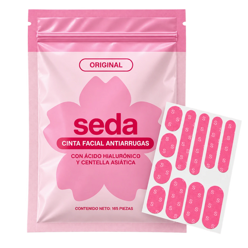 Sobre de cinta facial antiarrugas Seda con las tiras
